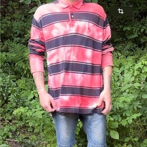 Tommy hilfigher tie-dye long sleeve polo